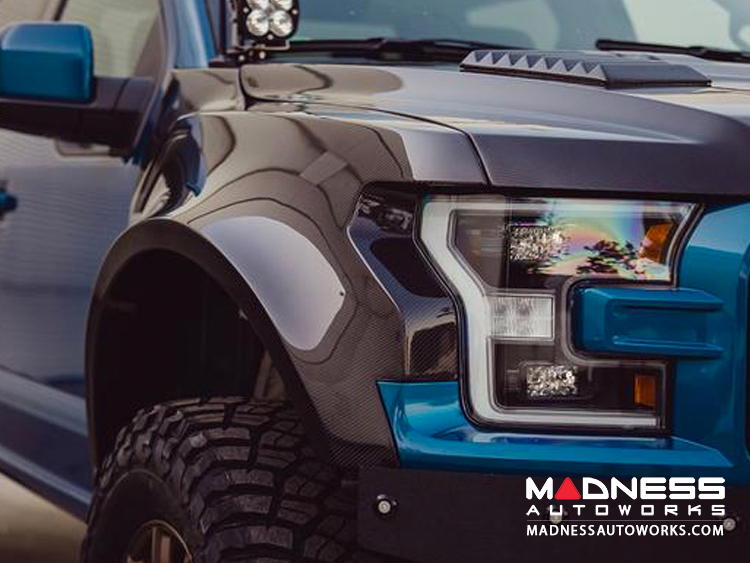 Ford Raptor Front Fender Flares Type Wide Carbon Fiber Pair